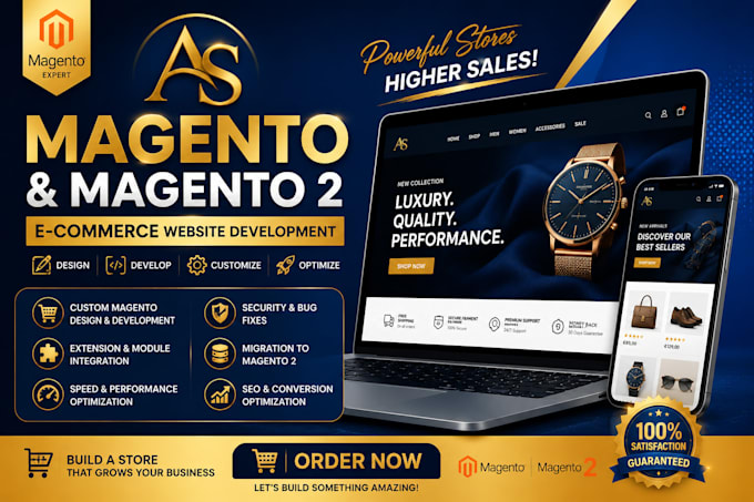 develop, customize and redesign magento and magento 2 ecommerce website