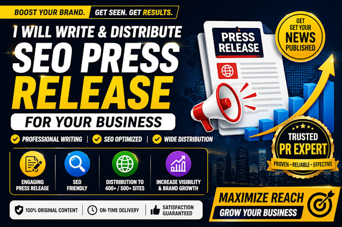 write and distribute SEO press release for your business