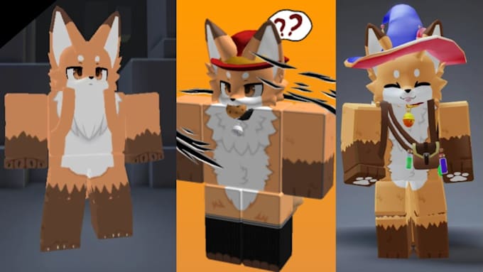 design roblox character bundle dynamic head and furry avatar