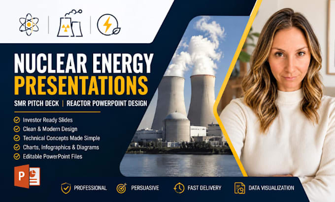 nuclear energy presentation, smr pitch deck, reactor powerpoint design
