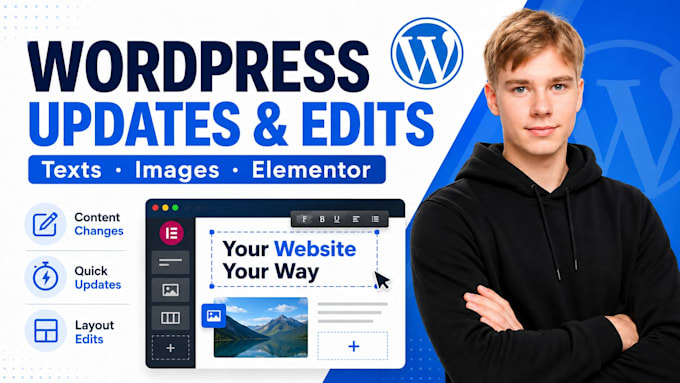 update and edit your wordpress website content