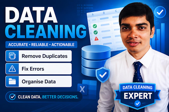 clean, format, organise and fix your excel or CSV data