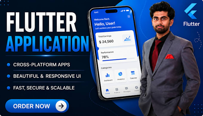create custom flutter android and ios apps for startups and businesses