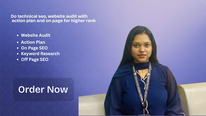 do technical seo, website audit with action plan and on page for higher rank