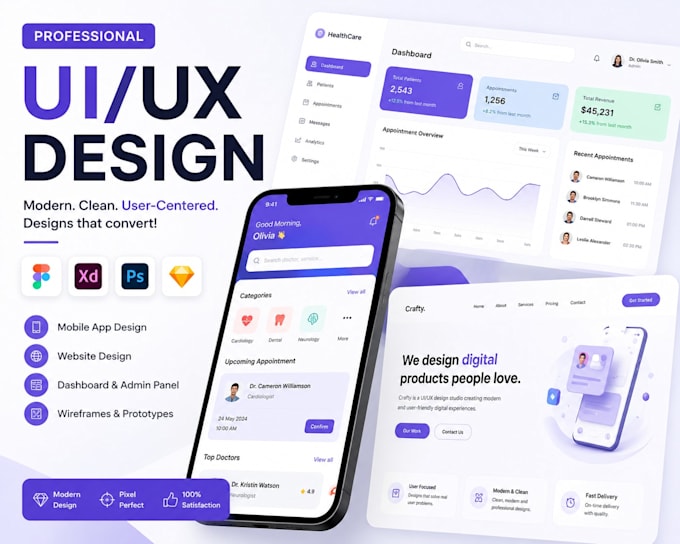 do figma website design, website ui ux design, ui ux design