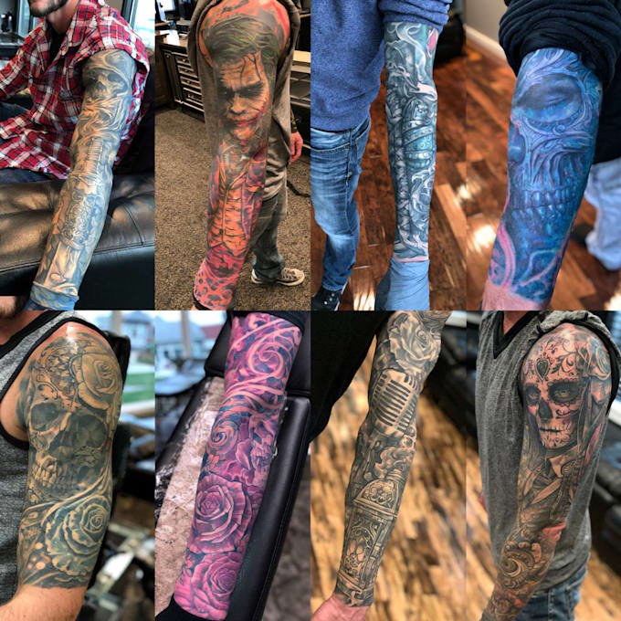draw an awesome tattoo sleeve art
