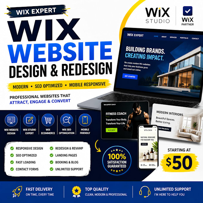 redesign your wix website for better speed, SEO and conversions