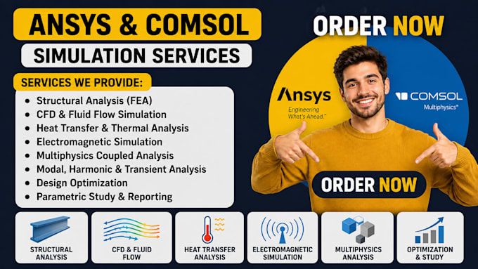 do fea and cfd analysis using ansys and comsol