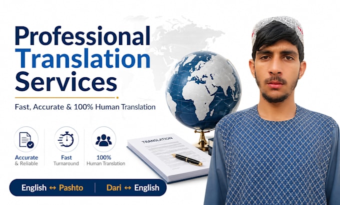 translate pashto to  english professionally