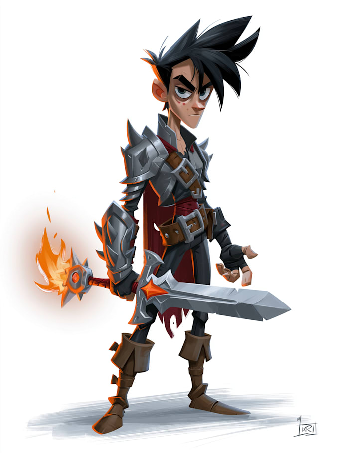 design 2d game character illustration