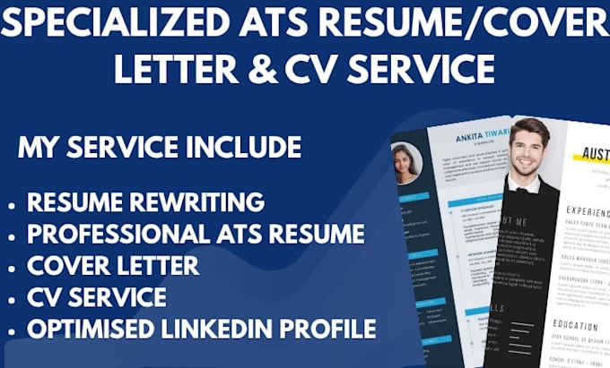 do professional ats resume, cover letter, CV, linkedin