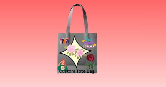 design custom tote bag, tshirt and mug print