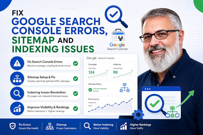 fix google search console errors, sitemap and indexing issues