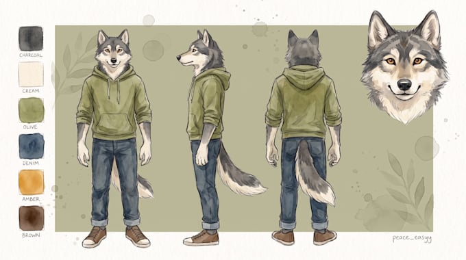 make a fursona ref sheet, furry reference sheet, anthro ref sheet