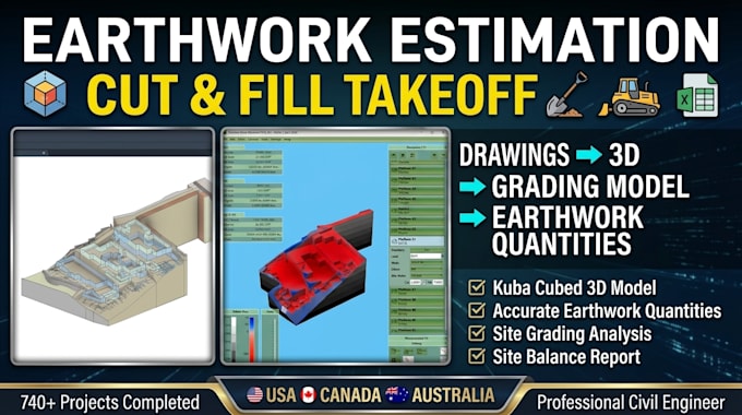estimate earthwork cut and fill in kubla cubed