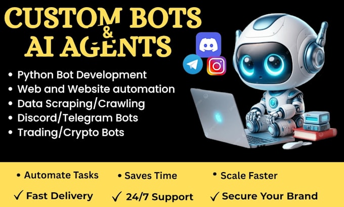 develop ai agents python bots web scrapers and automation tools