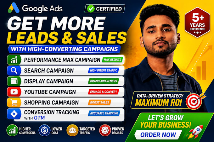 setup, manage and optimize google ads PPC, pmax campaign