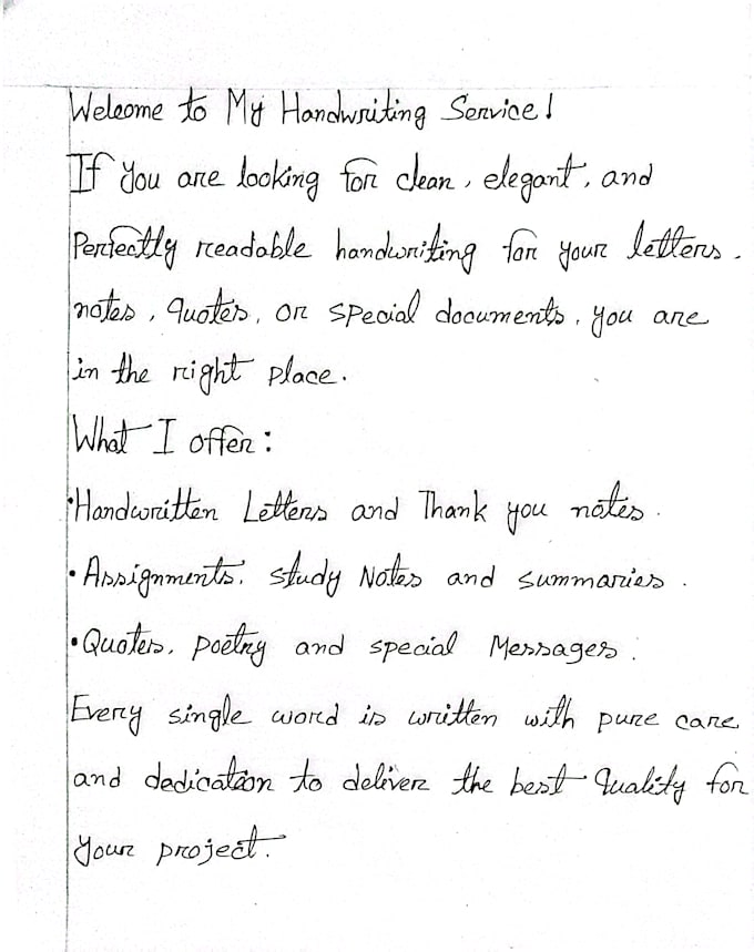 write anything with my beautiful handwriting