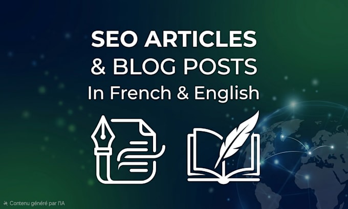 write SEO optimized articles and blog posts in french