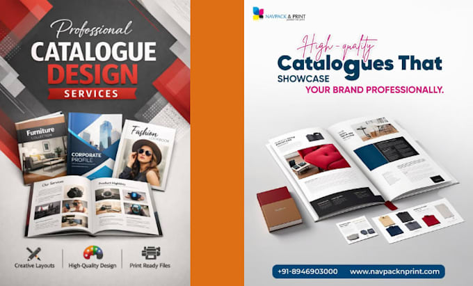 design a premium business catalog for print and digital