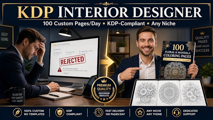 create KDP coloring book interior, low content book design