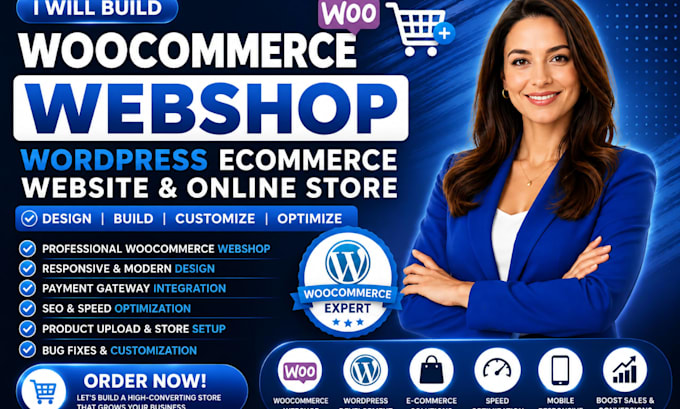build woocommerce webshop, wordpress ecommerce website and online store