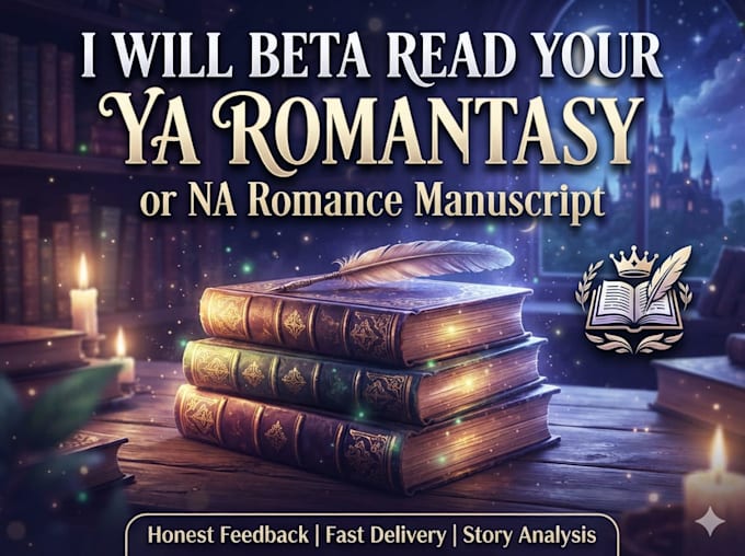 beta read your ya romantasy or na romantasy manuscript