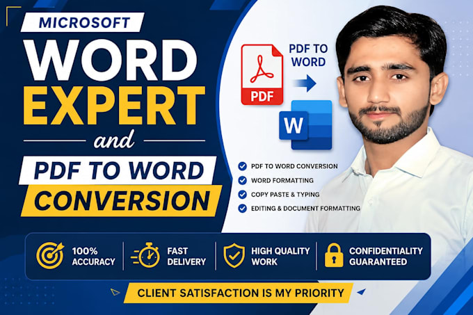 be your microsoft word expert and convert PDF to word
