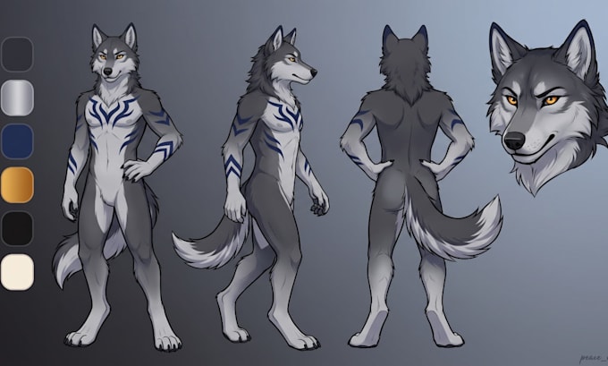 draw fursona ref sheet furry nsfw art oc character