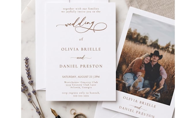design custom rustic western wedding invitations stationery