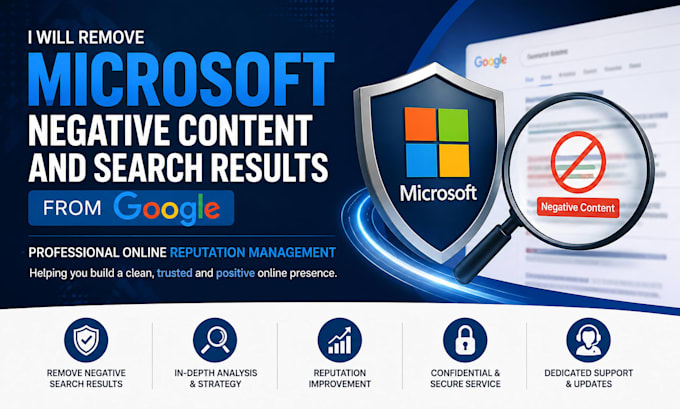 remove microsoft negative content and search results from google