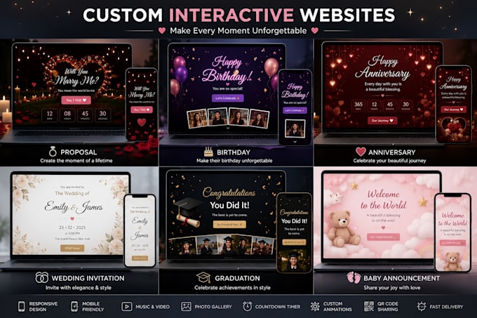 interactive digital surprise websites