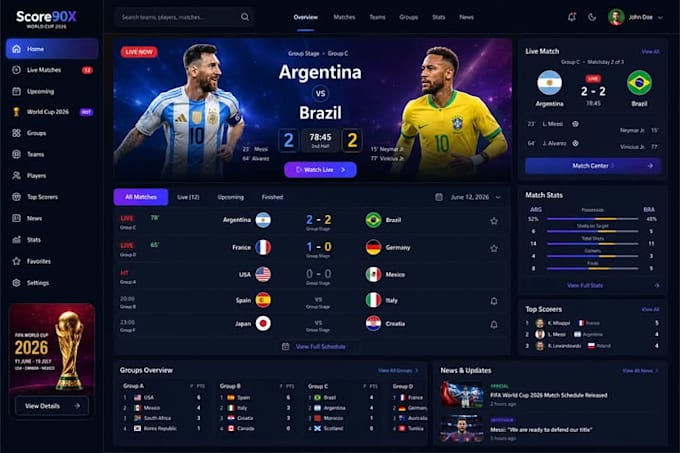 develop a live score sports score android app with API integration