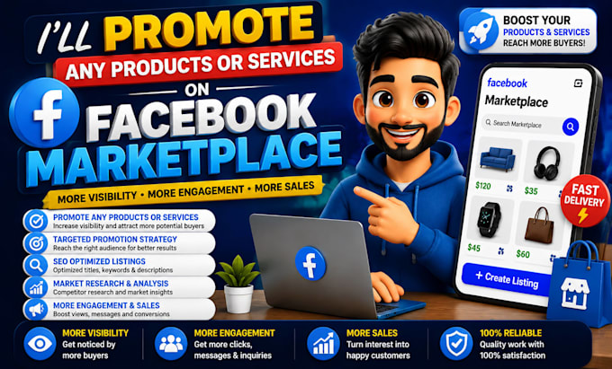 promote any products or services on facebook marketplace