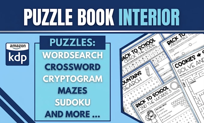 create your KDP puzzle book pages and cover