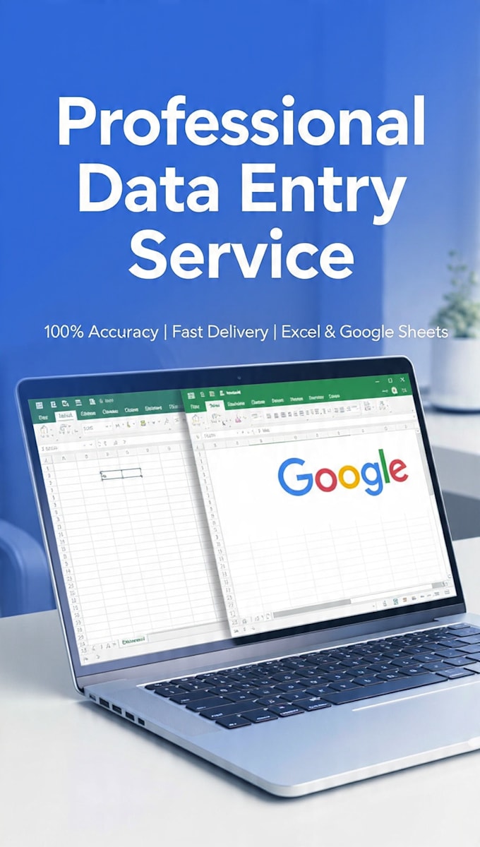 do data entry, excel and google sheets work