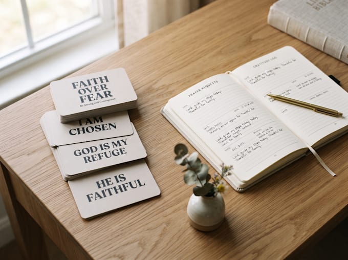 design christian scripture affirmation card flashcard etsy card prayer journal