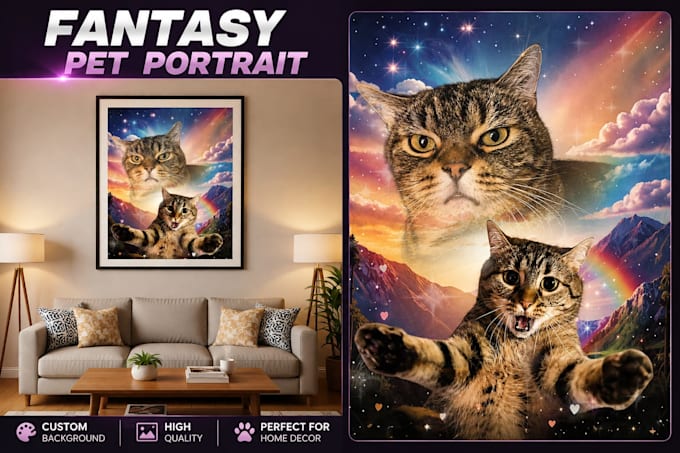 create a funny pet portrait from your photo