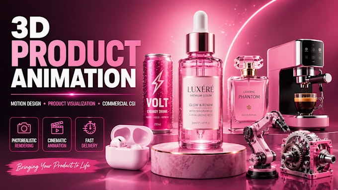 cgi render for amazon, keyshot, 3d product photography, 3d skincare animation