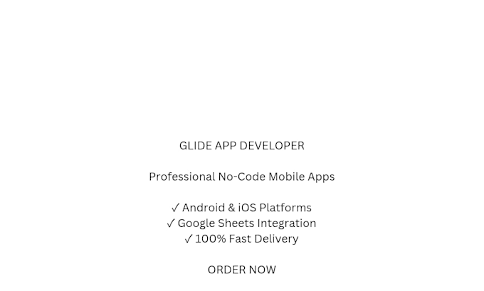 build a professional no code mobile app using  glide
