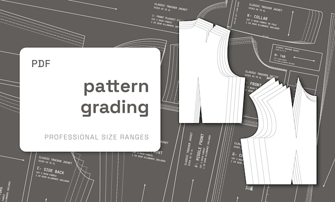 professionally grade your sewing pattern into multiple sizes
