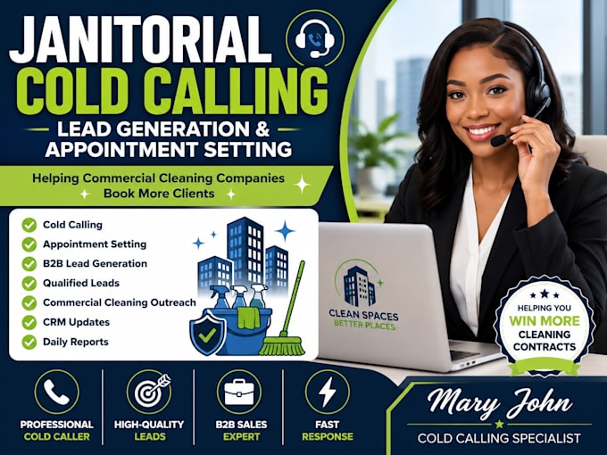 janitorial cold calling, cold calling, janitorial cleaning services, cold caller