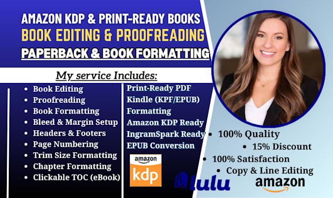 do book editing book formatting paperback formatting amazon kdp ebook formatting
