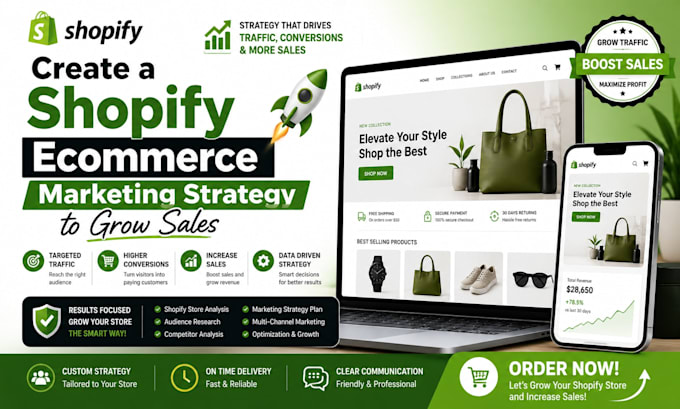 create a shopify ecommerce marketing strategy to grow sales