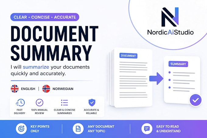 summarize any document into a clear, concise summary