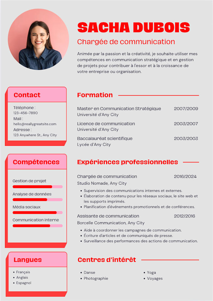 design your resume , CV