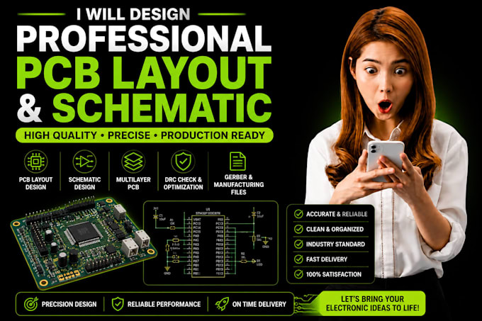 design professional pcb layout and schematic