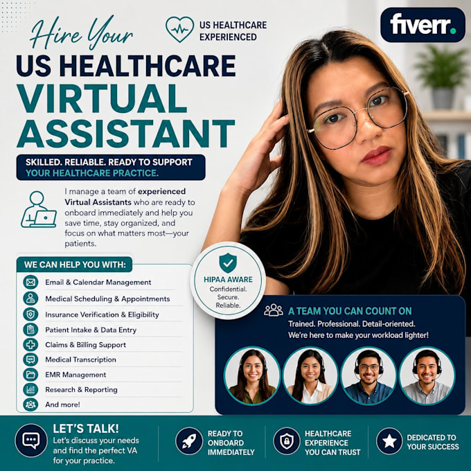 provide an experienced US healthcare virtual assistant for your practice
