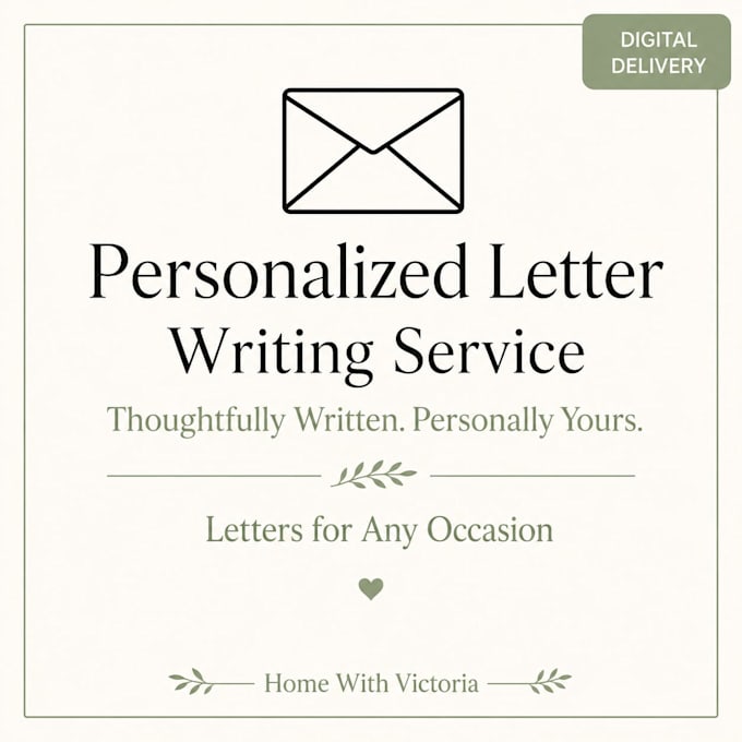 write a personalized letter for any occasion