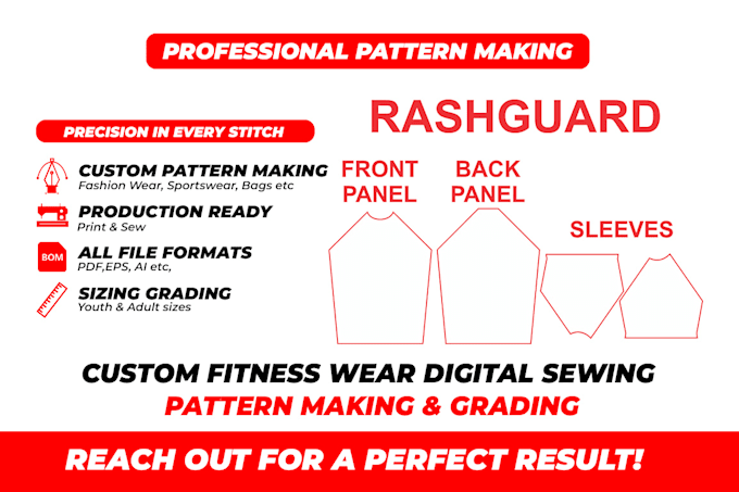 do custom digital fitness wear sewing patterns for you